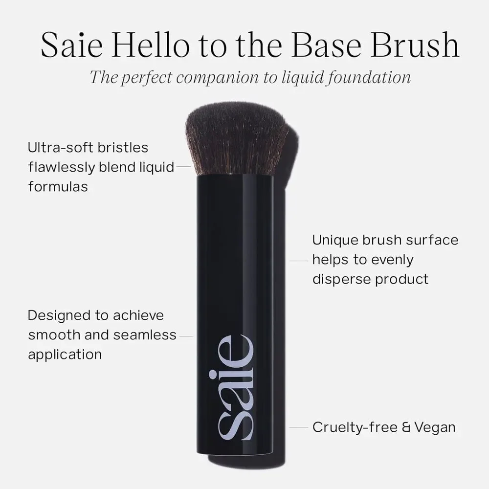 Saie 1 The Base Foundation Ultra-Soft Makeup Brush With Synthetic Bristles